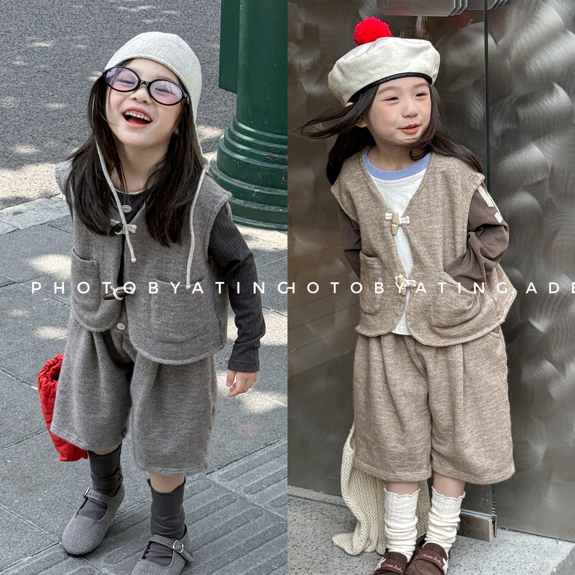 ノースリーブセットアップ トグルボタンノースリーブベストジャケット+ハーフパンツセットアップ 2点セット【mh0010640】