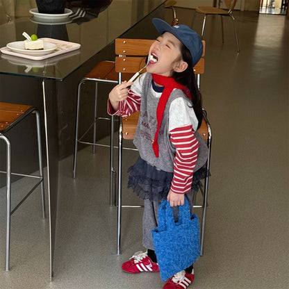 ノースリーブセットアップ ロゴ入りクロップドベスト+スウェットパンツセットアップ 2点セット【mh0010916】