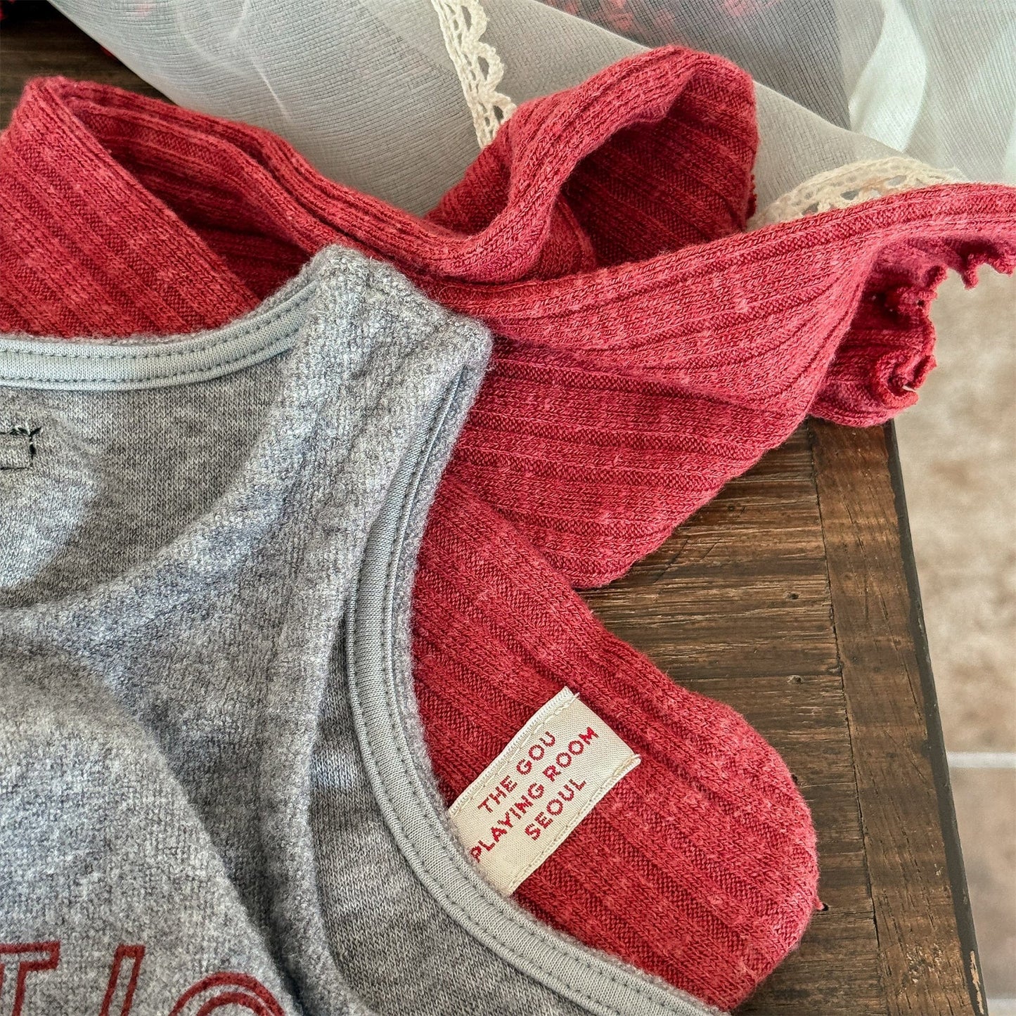 ノースリーブセットアップ ロゴ入りクロップドベスト+スウェットパンツセットアップ 2点セット【mh0010916】