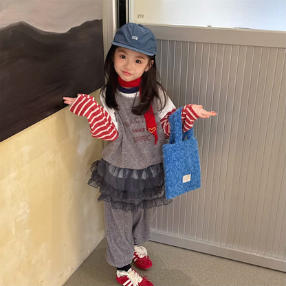 ノースリーブセットアップ ロゴ入りクロップドベスト+スウェットパンツセットアップ 2点セット【mh0010916】