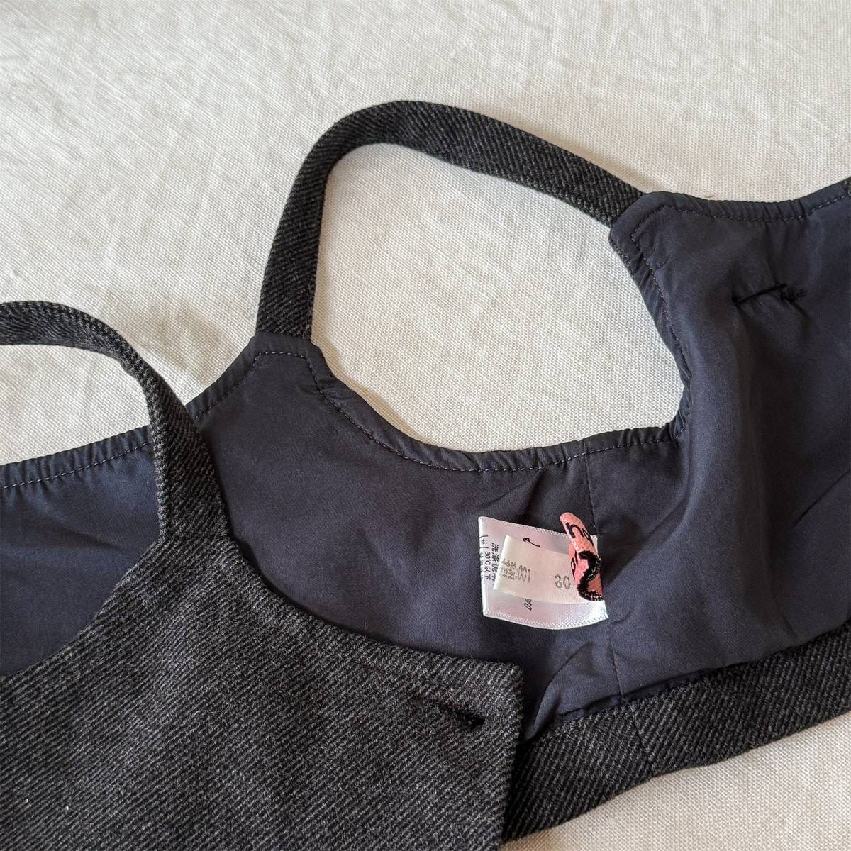 ノースリーブセットアップ キャミソールトップス+スカートセットアップ 2点セット ウール調素材【mh0011413】