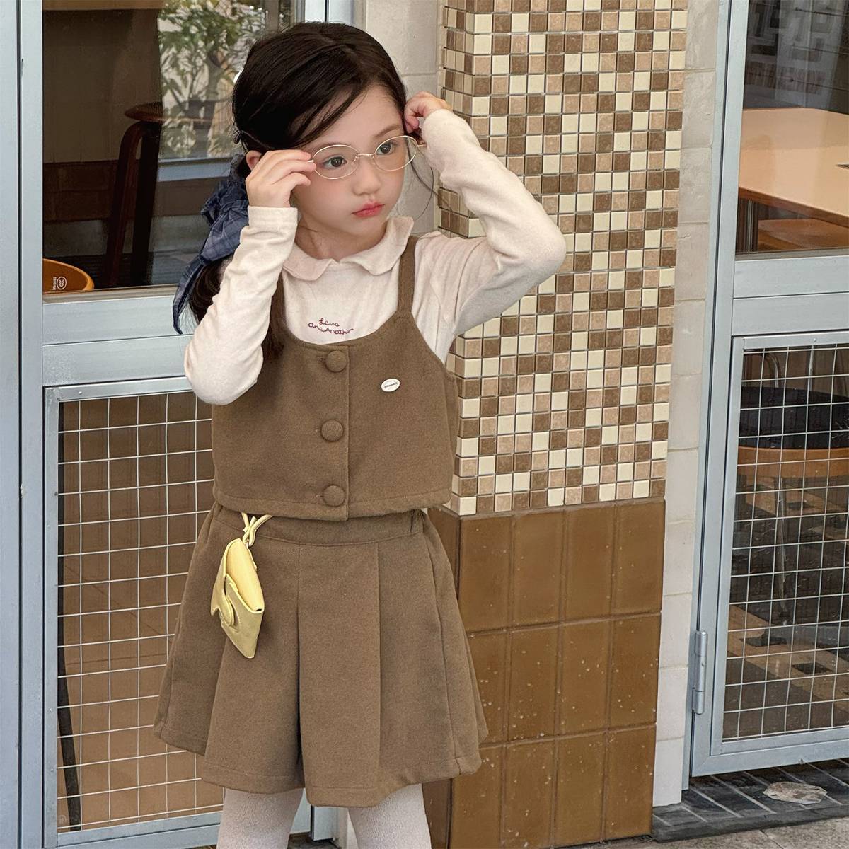 ノースリーブセットアップ キャミソールトップス+スカートセットアップ 2点セット ウール調素材【mh0011413】