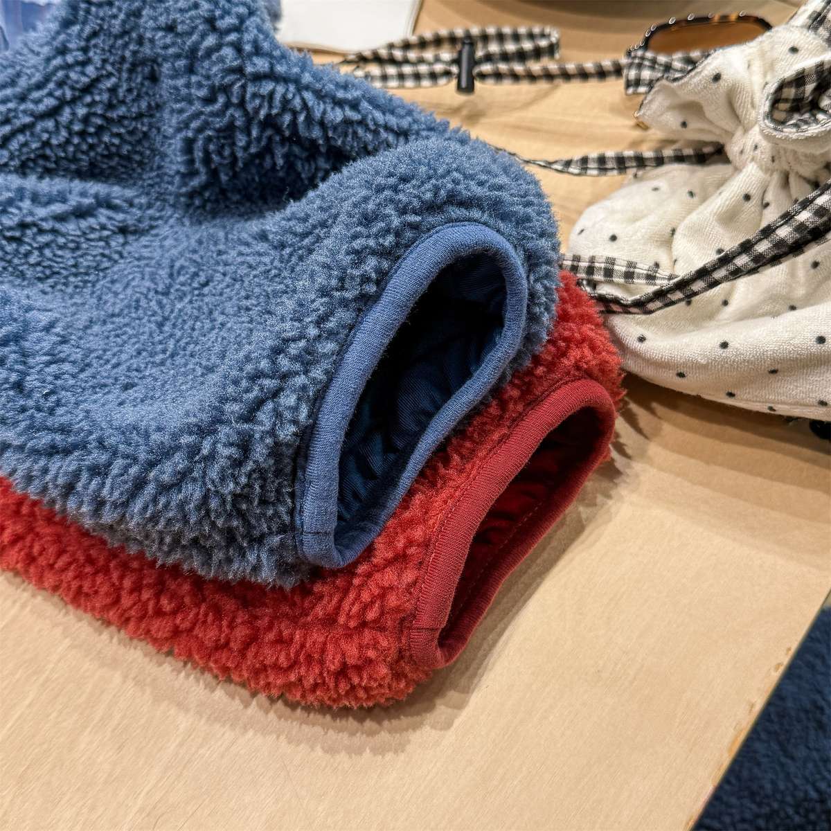 ノースリーブセットアップ シープボアベスト+ロングパンツ 2点セット もこもこセットアップ【mh0011433】