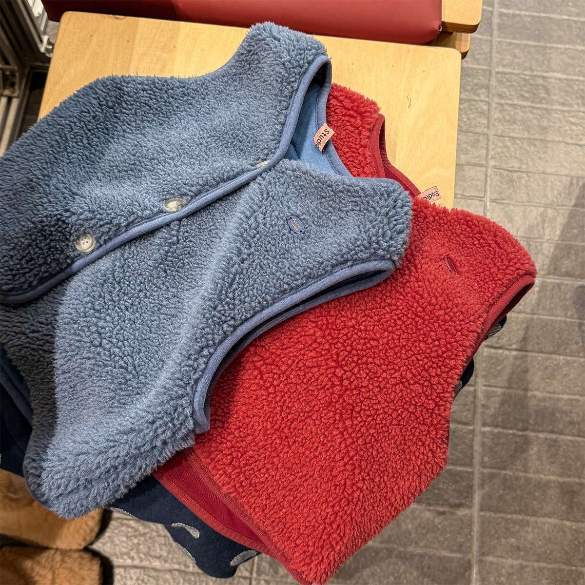 ノースリーブセットアップ シープボアベスト+ロングパンツ 2点セット もこもこセットアップ【mh0011433】