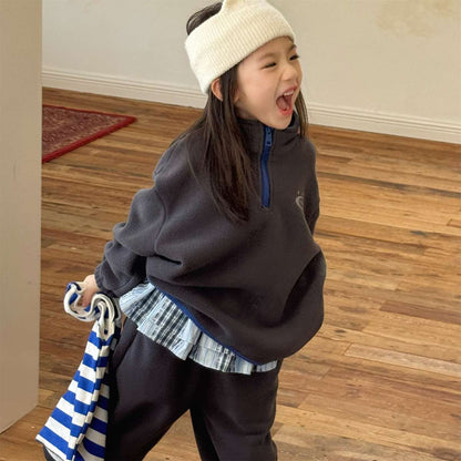 長袖セットアップ 長袖フリースジャケット+ロングパンツ 2点セット もこもこセットアップ【mh0011434】