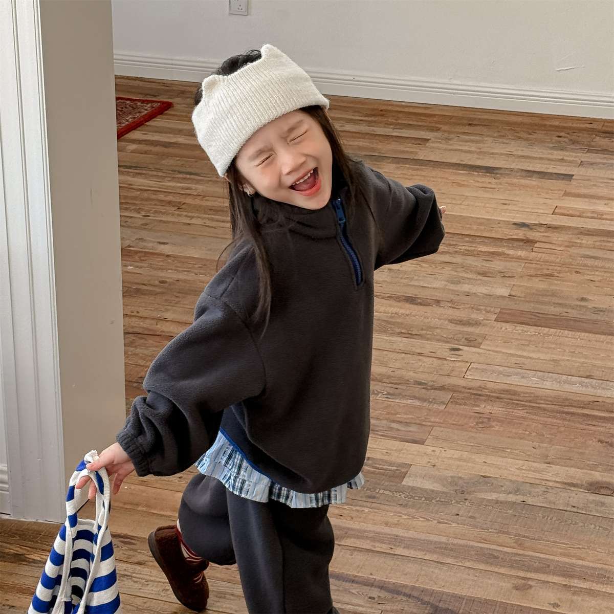 長袖セットアップ 長袖フリースジャケット+ロングパンツ 2点セット もこもこセットアップ【mh0011434】