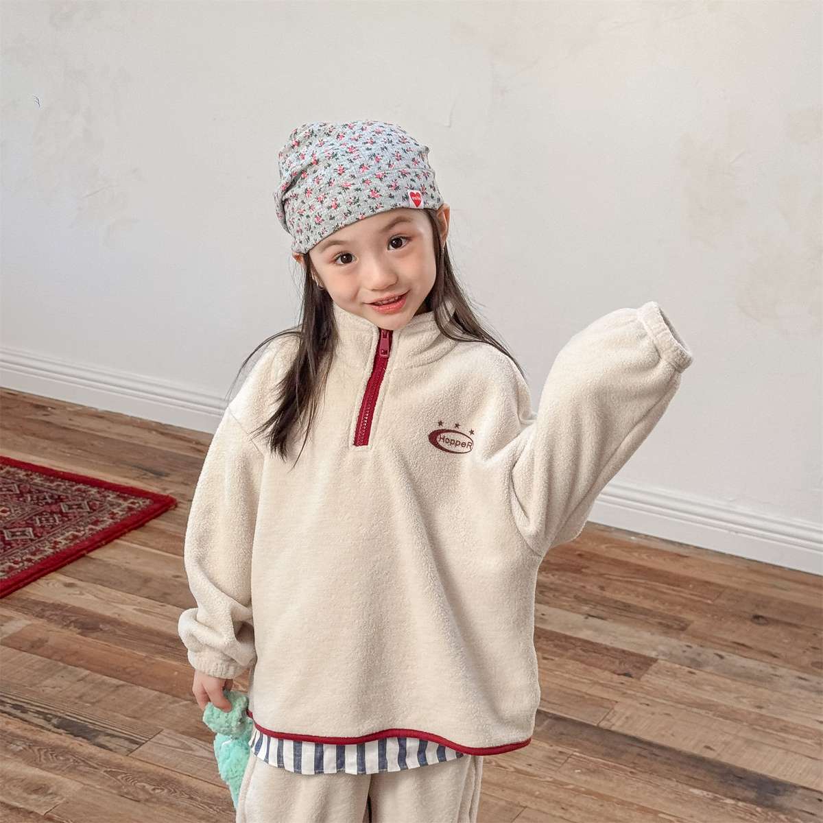 長袖セットアップ 長袖フリースジャケット+ロングパンツ 2点セット もこもこセットアップ【mh0011434】