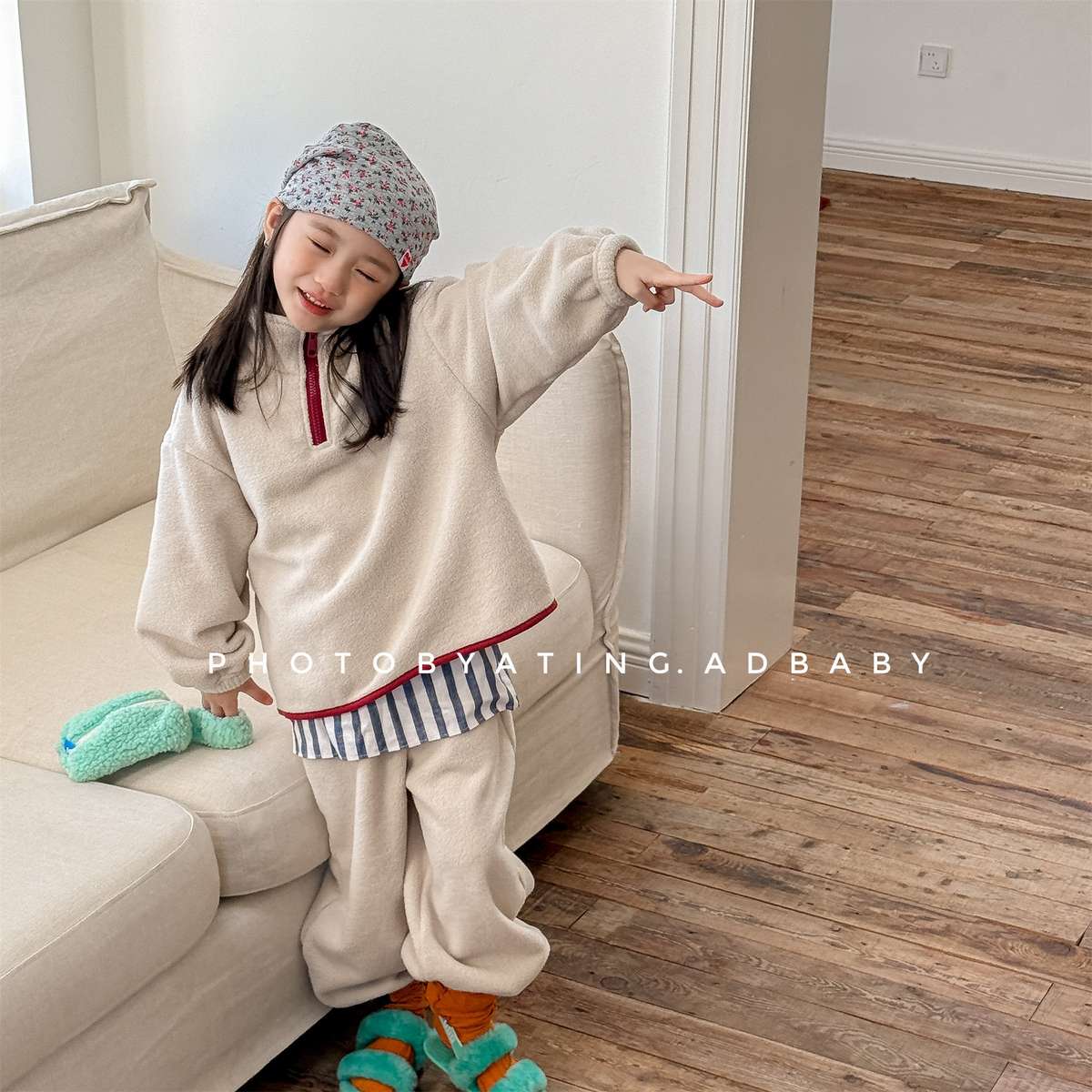 長袖セットアップ 長袖フリースジャケット+ロングパンツ 2点セット もこもこセットアップ【mh0011434】