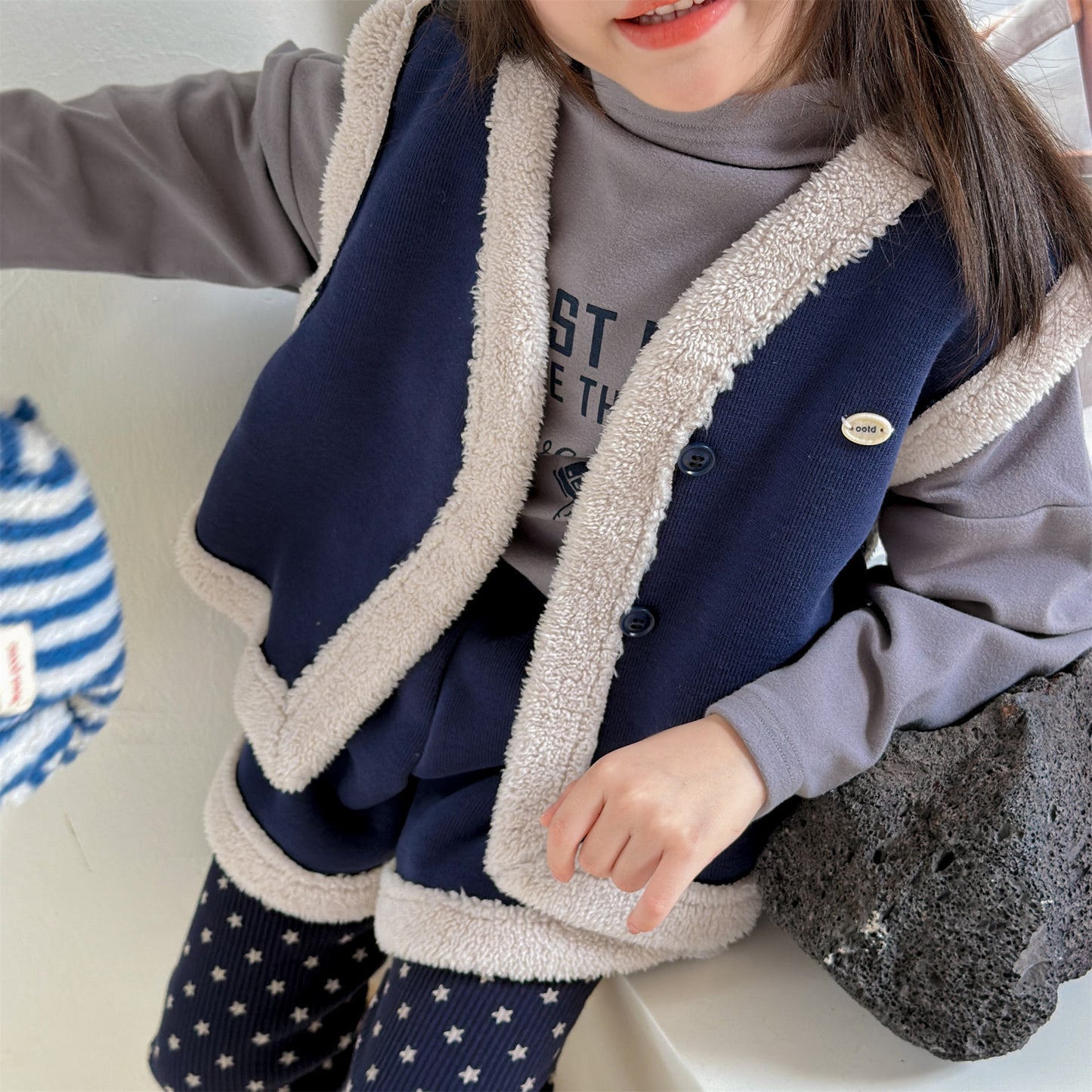 ノースリーブセットアップ 裏ボアセットアップ 2点セット ベスト+ショートパンツ【mh0011906】