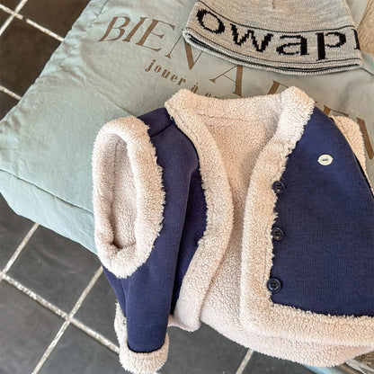 ノースリーブセットアップ 裏ボアセットアップ 2点セット ベスト+ショートパンツ【mh0011906】