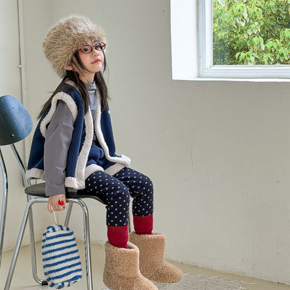 ノースリーブセットアップ 裏ボアセットアップ 2点セット ベスト+ショートパンツ【mh0011906】