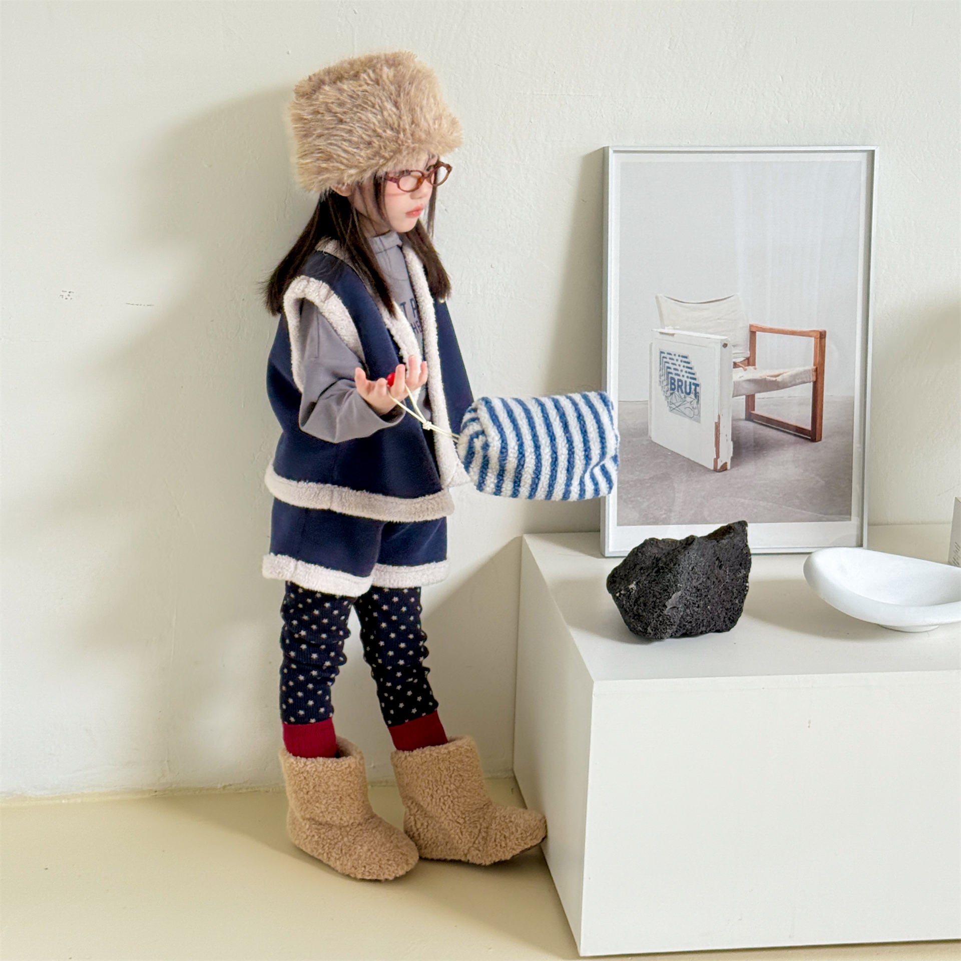 ノースリーブセットアップ 裏ボアセットアップ 2点セット ベスト+ショートパンツ【mh0011906】