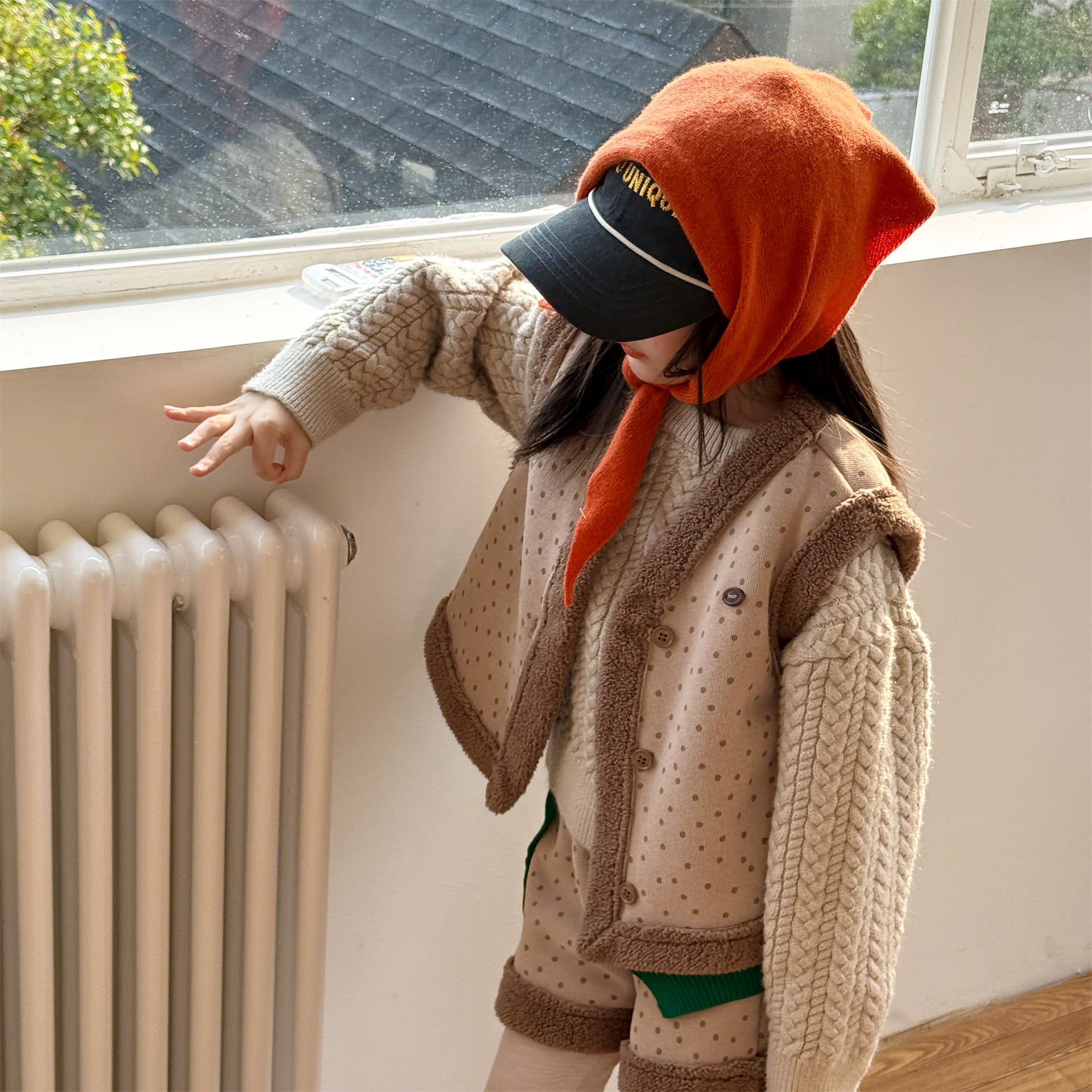 ノースリーブセットアップ 裏ボアセットアップ 2点セット ベスト+ショートパンツ【mh0011906】