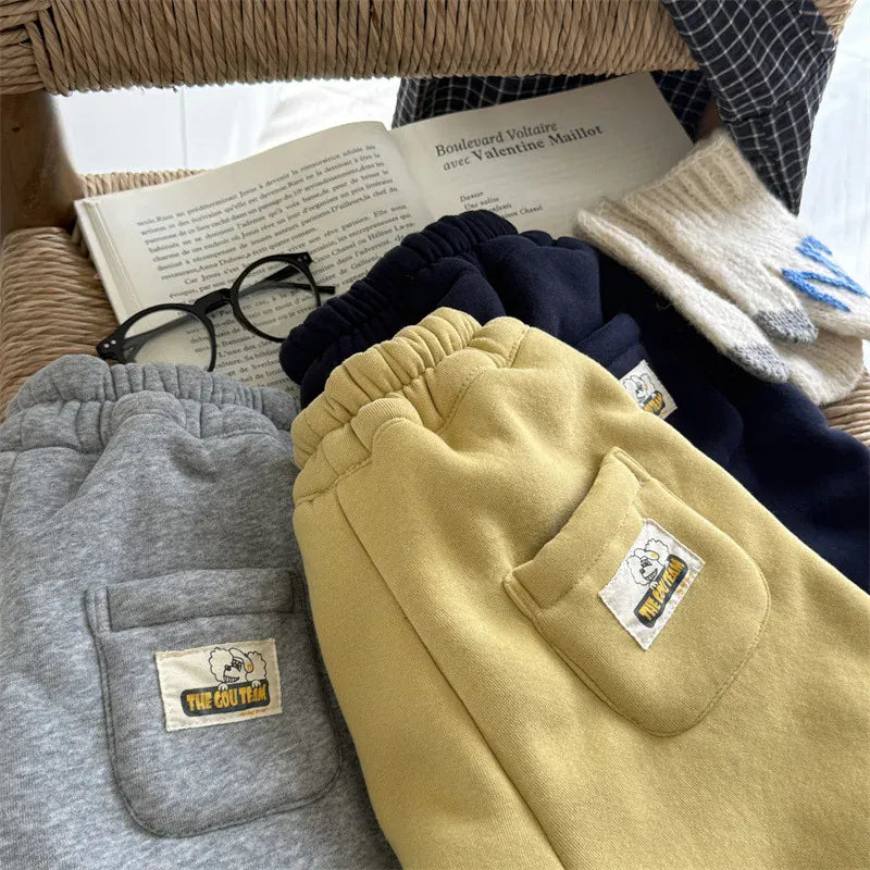 ロングパンツ・スウェットパンツ キッズパンツ 裏ボアフリースロングルーズスウェットパンツ 3カラー【mh0007545】