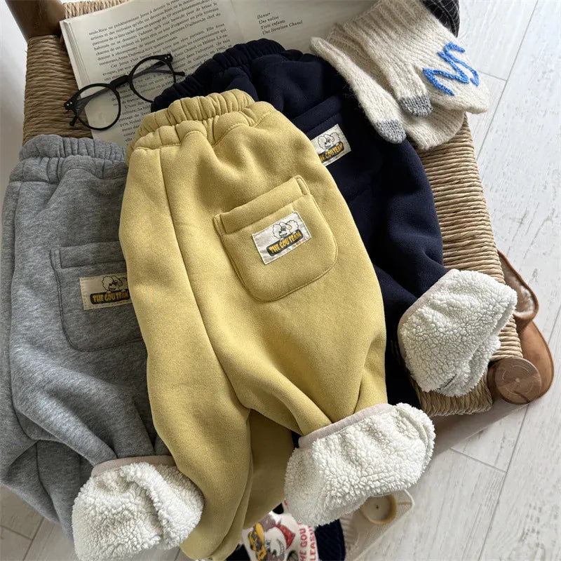 ロングパンツ・スウェットパンツ キッズパンツ 裏ボアフリースロングルーズスウェットパンツ 3カラー【mh0007545】