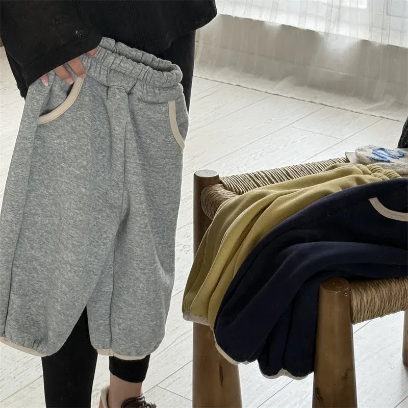 ロングパンツ・スウェットパンツ キッズパンツ 裏ボアフリースロングルーズスウェットパンツ 3カラー【mh0007545】