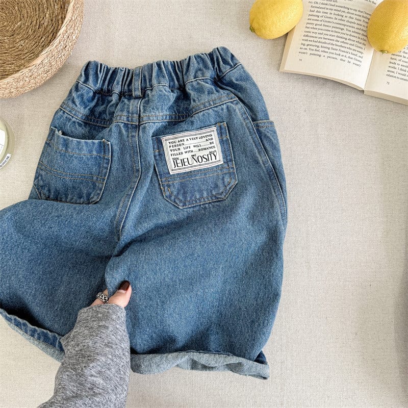 デニムパンツ 6007 light blue / 80cm キッズパンツ バックポケットタグワイドルーズデニムパンツジーンズ【mh0008986】