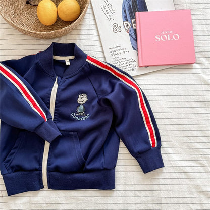 カーディガン・パーカー 6057 navy blue / 80cm キッズトップス サイドラインジップアップスウェットジャージ【mh0008987】