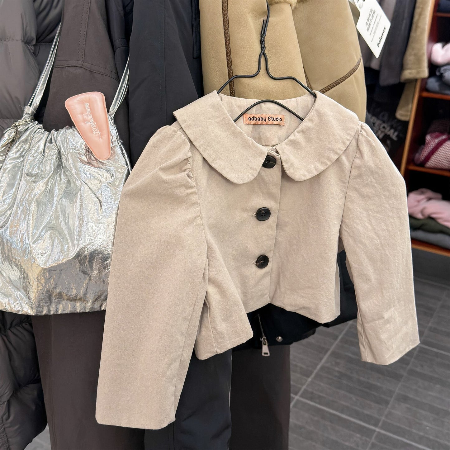 ショートコート・ジャケット・ジャンパー Apricot / 80cm Small Blazer Cardigan Top テーラード カーディガン トップス【mh0012037】