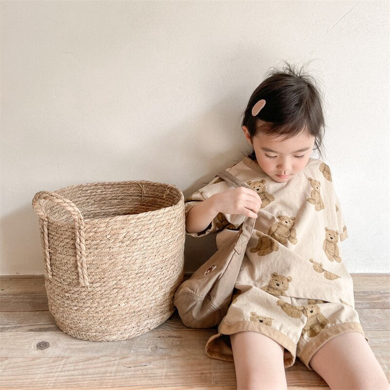 半袖セットアップ Bear Print T-Shirt & Shorts Set くまプリント Tシャツ ショートパンツセット【mh0012146】