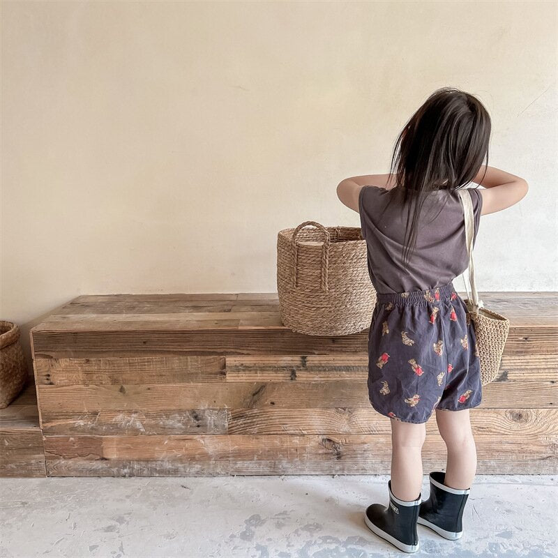 ハーフパンツ・ショートパンツ Bear Print Track Shorts くまプリント トラックショートパンツ【mh0012147】