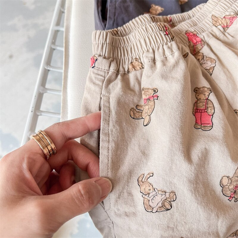 ハーフパンツ・ショートパンツ Bear Print Track Shorts くまプリント トラックショートパンツ【mh0012147】