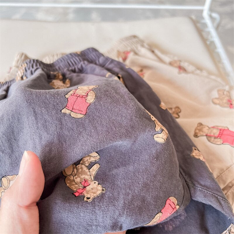 ハーフパンツ・ショートパンツ Bear Print Track Shorts くまプリント トラックショートパンツ【mh0012147】