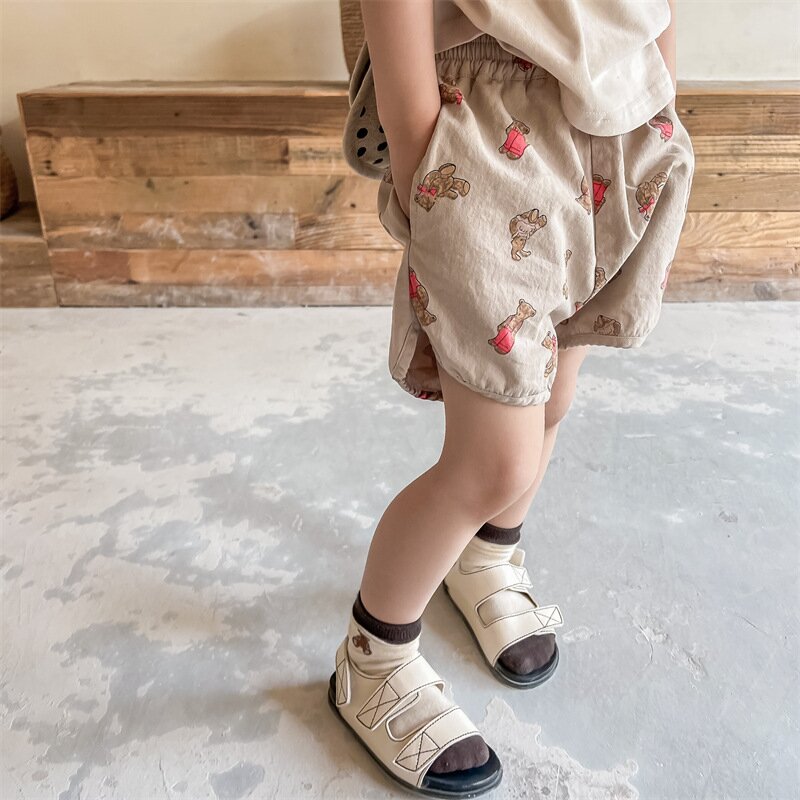 ハーフパンツ・ショートパンツ Bear Print Track Shorts くまプリント トラックショートパンツ【mh0012147】