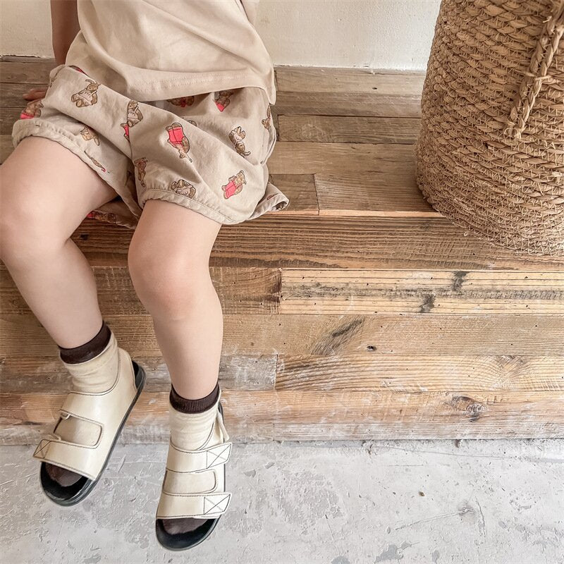 ハーフパンツ・ショートパンツ Bear Print Track Shorts くまプリント トラックショートパンツ【mh0012147】