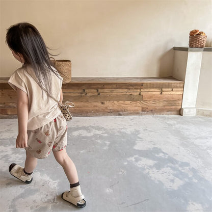 ハーフパンツ・ショートパンツ Bear Print Track Shorts くまプリント トラックショートパンツ【mh0012147】