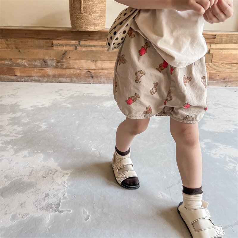 ハーフパンツ・ショートパンツ Bear Print Track Shorts くまプリント トラックショートパンツ【mh0012147】