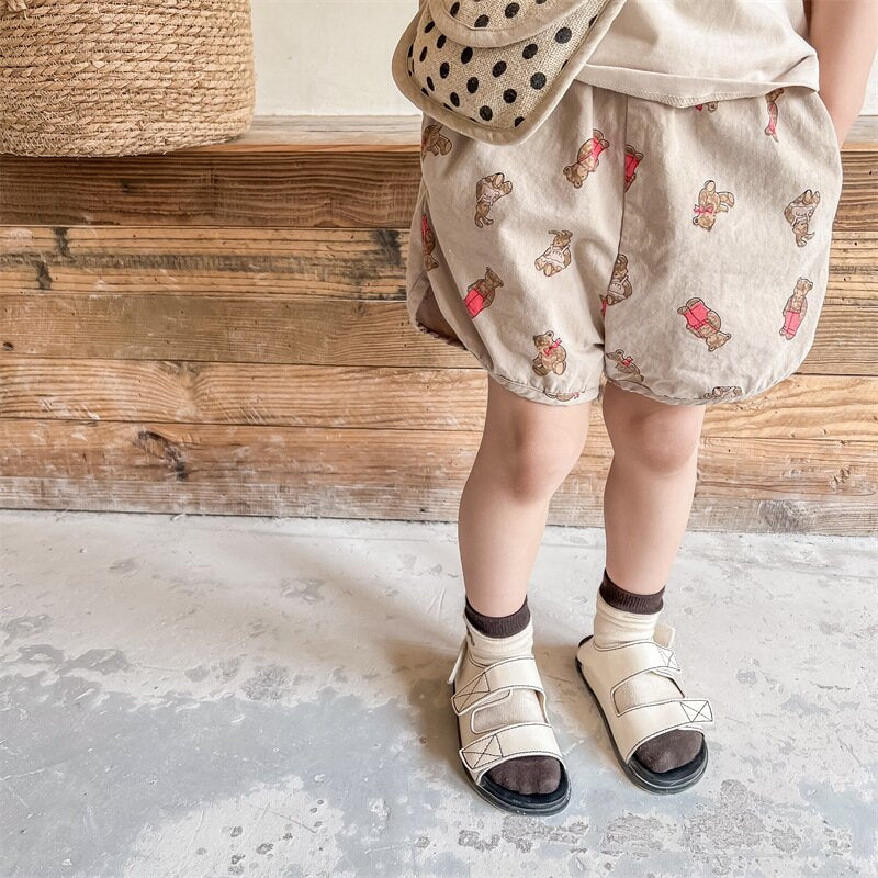 ハーフパンツ・ショートパンツ Bear Print Track Shorts くまプリント トラックショートパンツ【mh0012147】