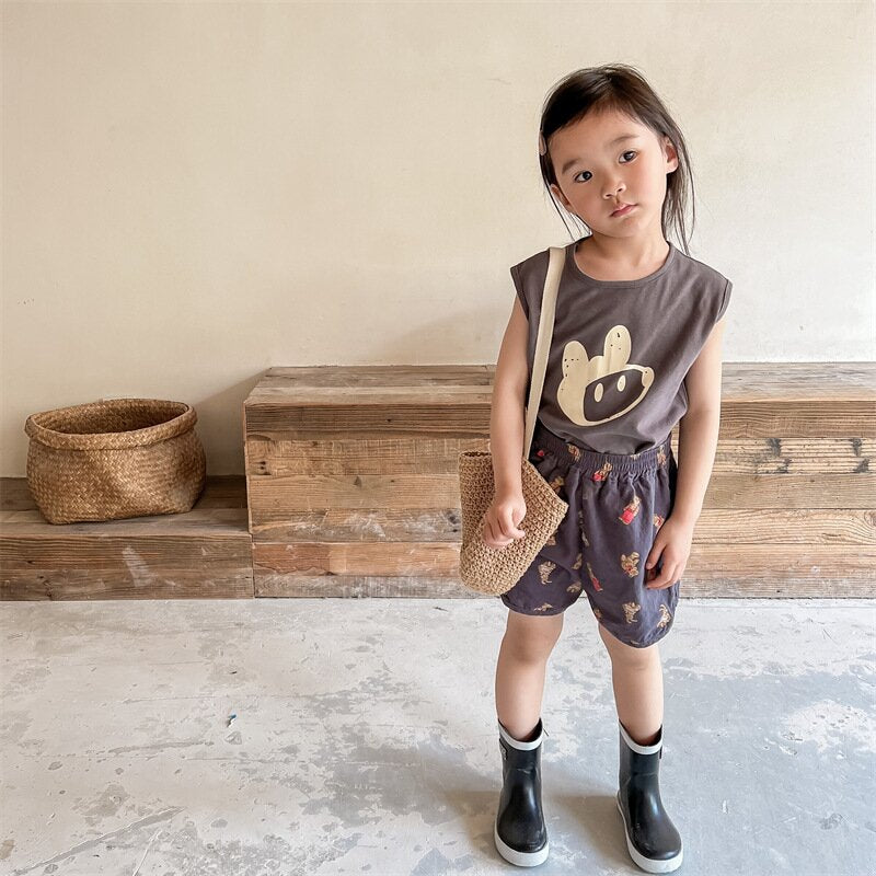 ハーフパンツ・ショートパンツ Bear Print Track Shorts くまプリント トラックショートパンツ【mh0012147】