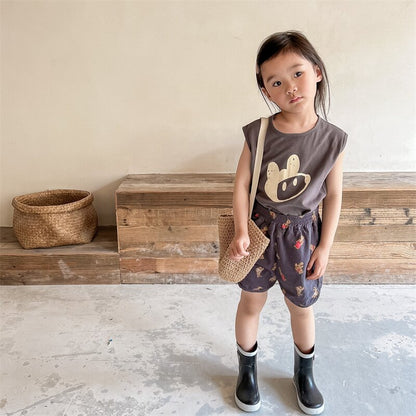 ハーフパンツ・ショートパンツ Bear Print Track Shorts くまプリント トラックショートパンツ【mh0012147】