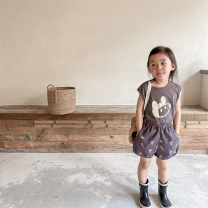 ハーフパンツ・ショートパンツ Bear Print Track Shorts くまプリント トラックショートパンツ【mh0012147】