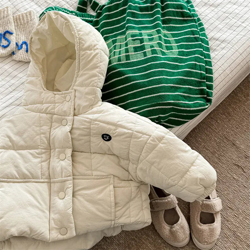 ショートコート・ジャケット・ジャンパー Beige / 12M  80CM キッズアウター ブロックキルティングフーディジャケットコート【mh0008442】