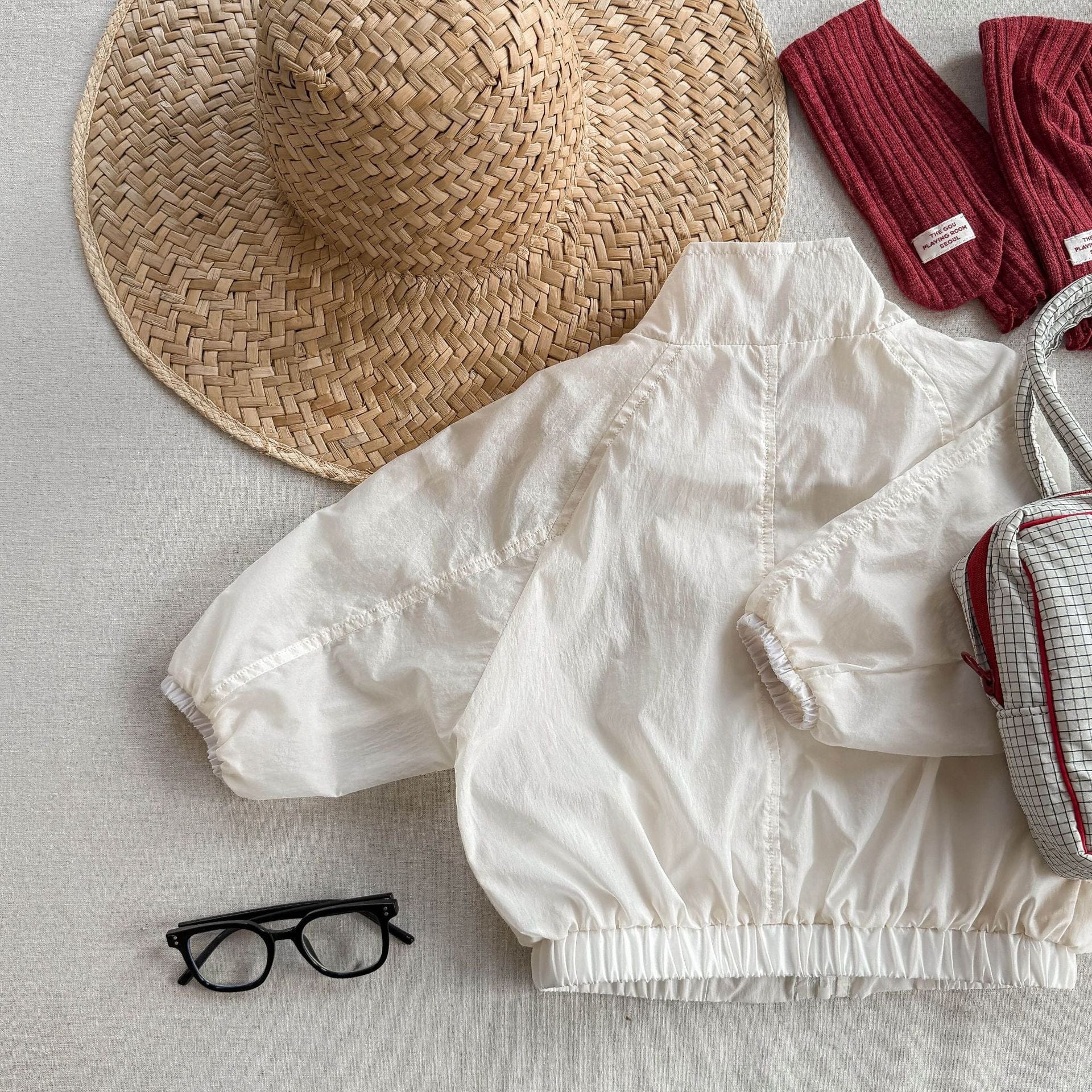 ショートコート・ジャケット・ジャンパー Beige / 80cm 薄手日除けブルゾンジャケット【mh0009534】