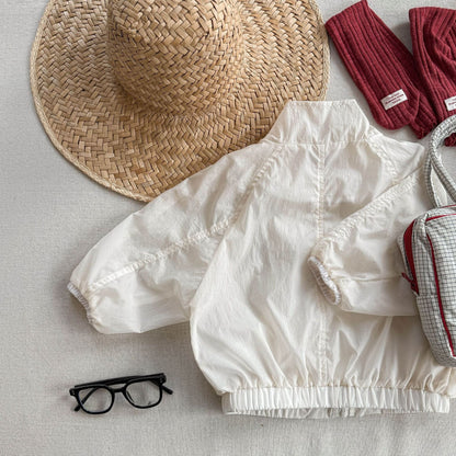 ショートコート・ジャケット・ジャンパー Beige / 80cm 薄手日除けブルゾンジャケット【mh0009534】