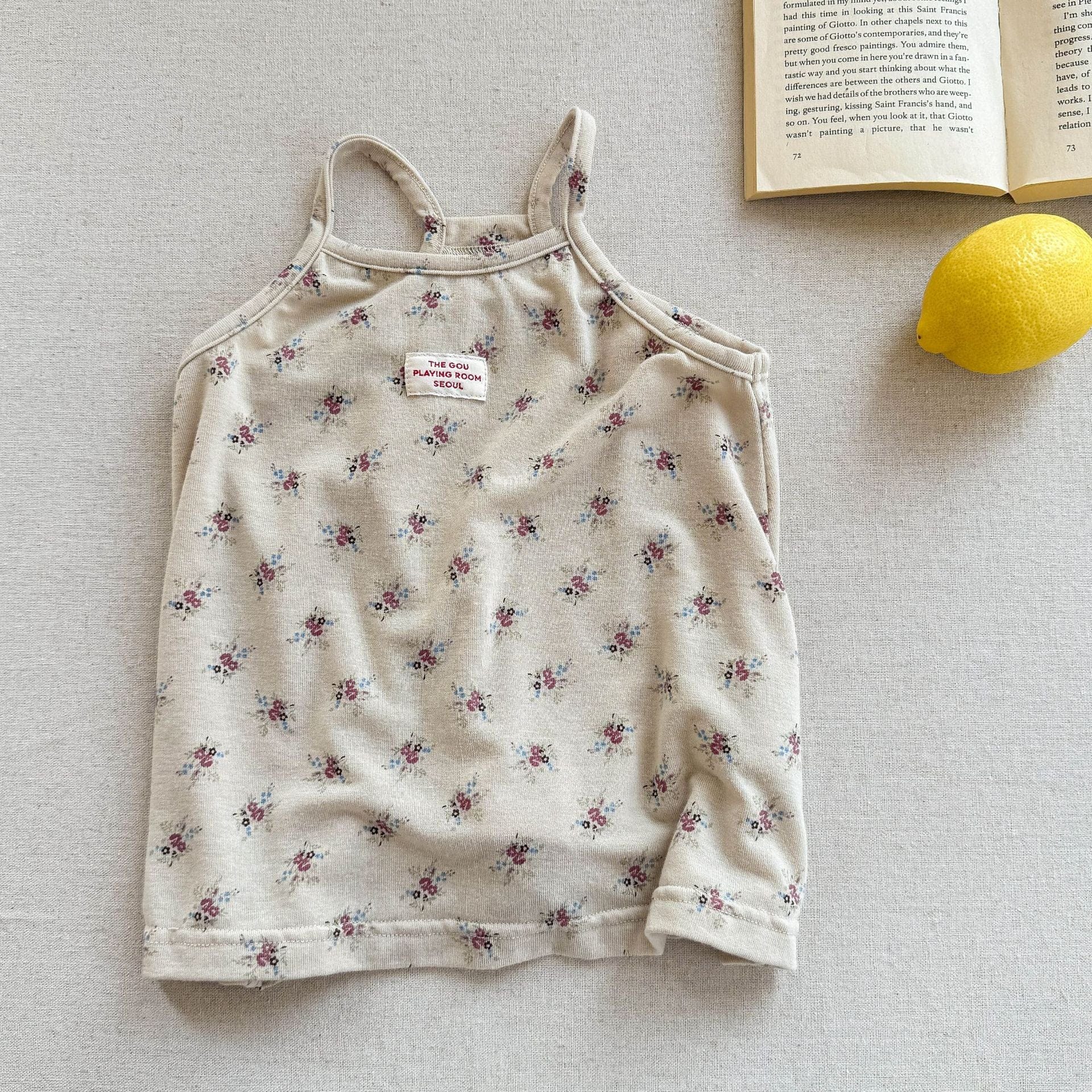 タンクトップ・キャミソール・ノースリーブトップス Beige / 80cm ノースリーブキャミソールTシャツ【mh0009545】