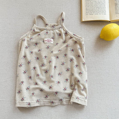 タンクトップ・キャミソール・ノースリーブトップス Beige / 80cm ノースリーブキャミソールTシャツ【mh0009545】