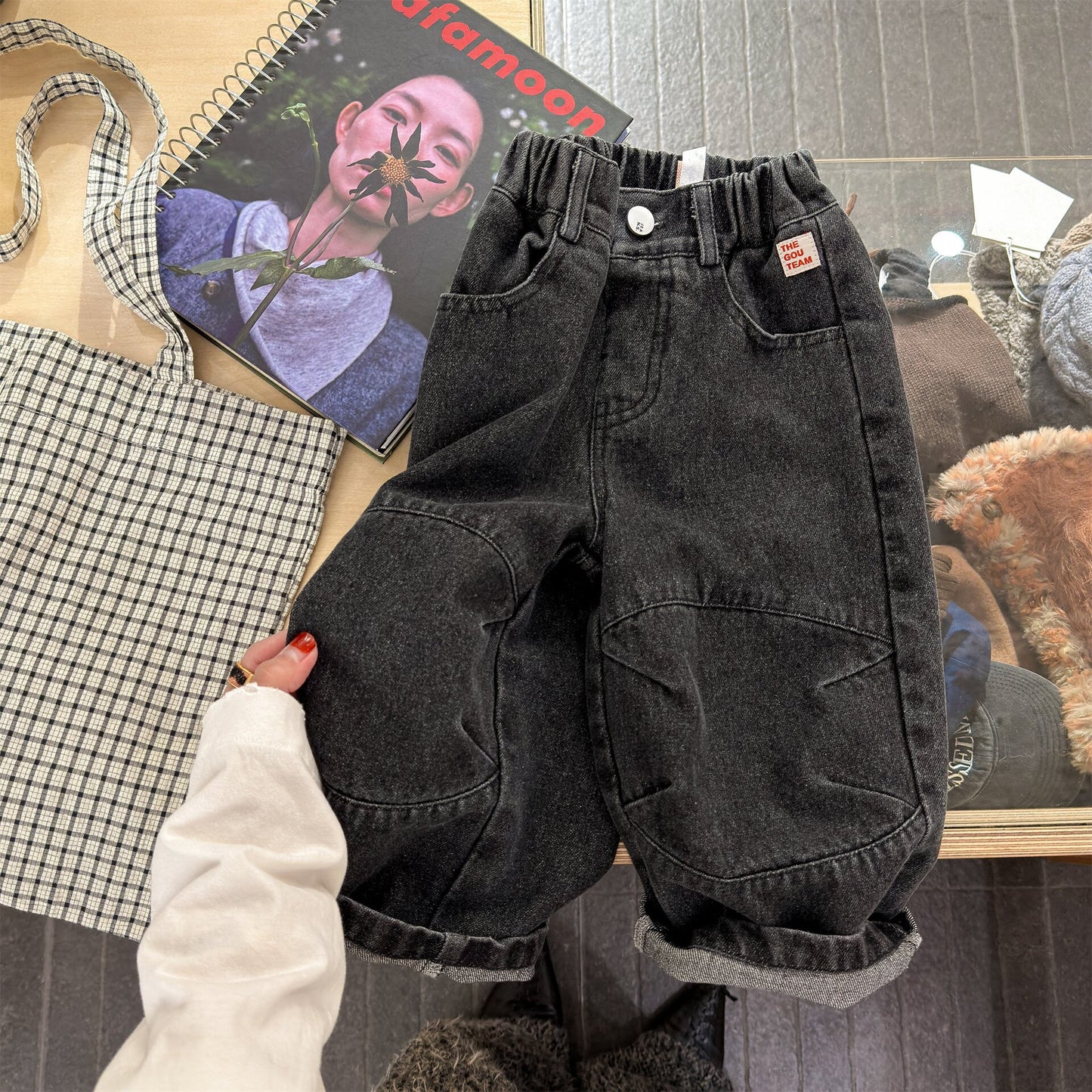 デニムパンツ Black / 80cm Denim Harem Pants デニム ハーレムパンツ【mh0012136】