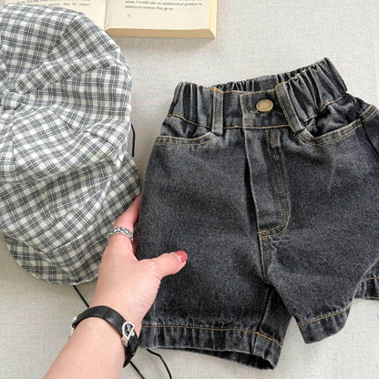 デニムパンツ Black / 80cm デニムショートパンツ【mh0009543】