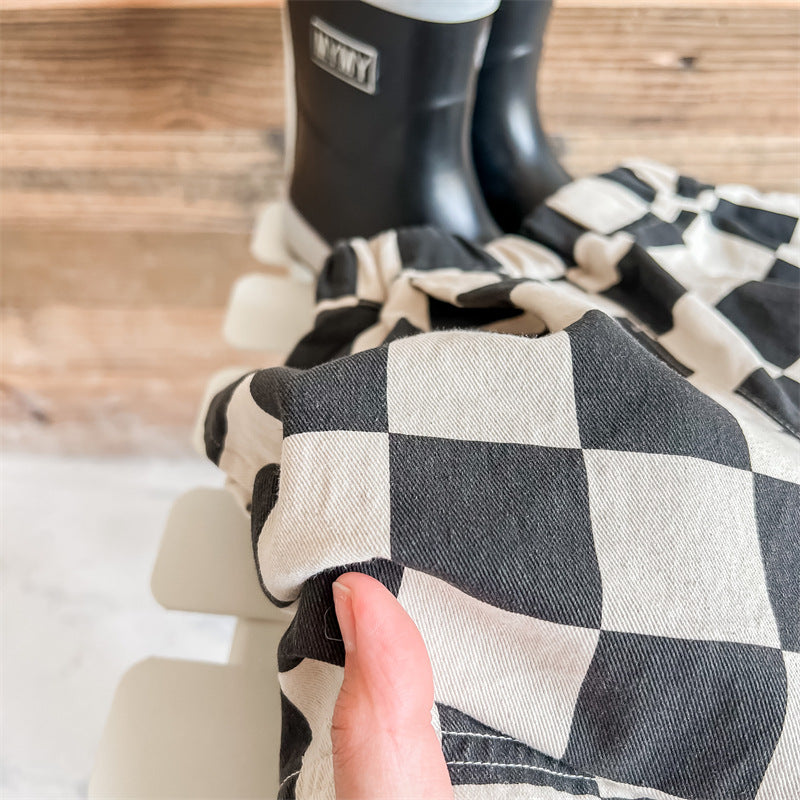 ハーフパンツ・ショートパンツ Block Check Loose Half Pants ブロックチェック ルーズ ハーフパンツ【mh0011993】