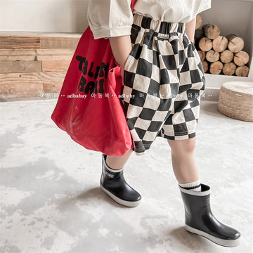 ハーフパンツ・ショートパンツ Block Check Loose Half Pants ブロックチェック ルーズ ハーフパンツ【mh0011993】