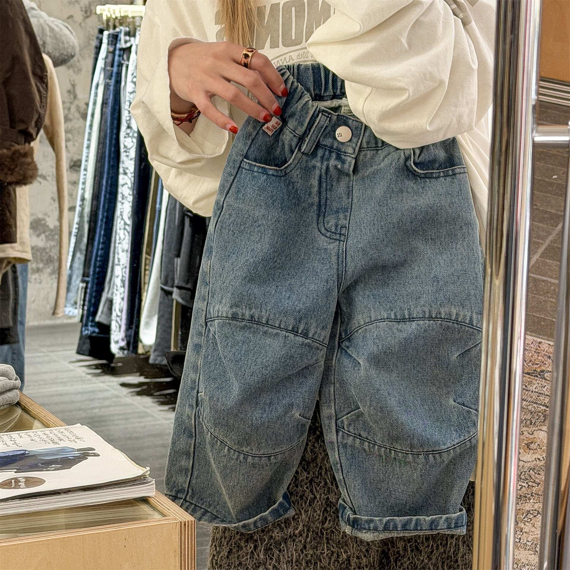 デニムパンツ Blue / 80cm Denim Harem Pants デニム ハーレムパンツ【mh0012136】