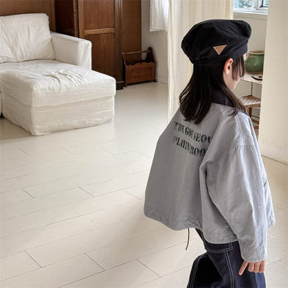 ショートコート・ジャケット・ジャンパー Blue / 80cm キッズアウター 襟付きジップアップブルゾンジャケット【mh0009002】