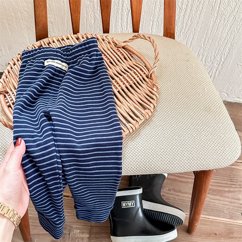 レギンスパンツ Blue / 80cm シンプルボーダーレギンスパンツ【mh0009387】