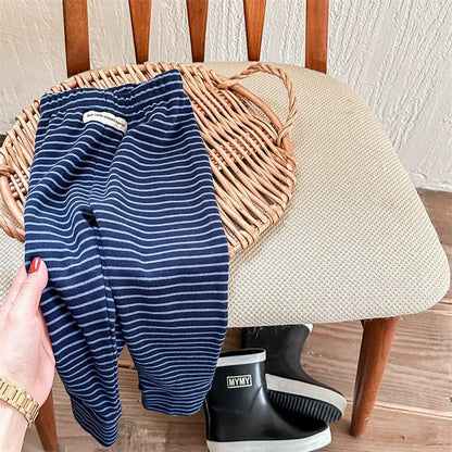 レギンスパンツ Blue / 80cm シンプルボーダーレギンスパンツ【mh0009387】