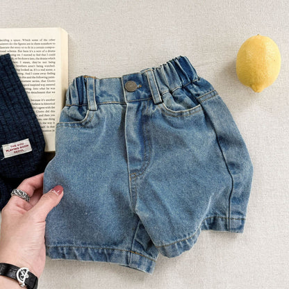 デニムパンツ Blue / 80cm デニムショートパンツ【mh0009543】