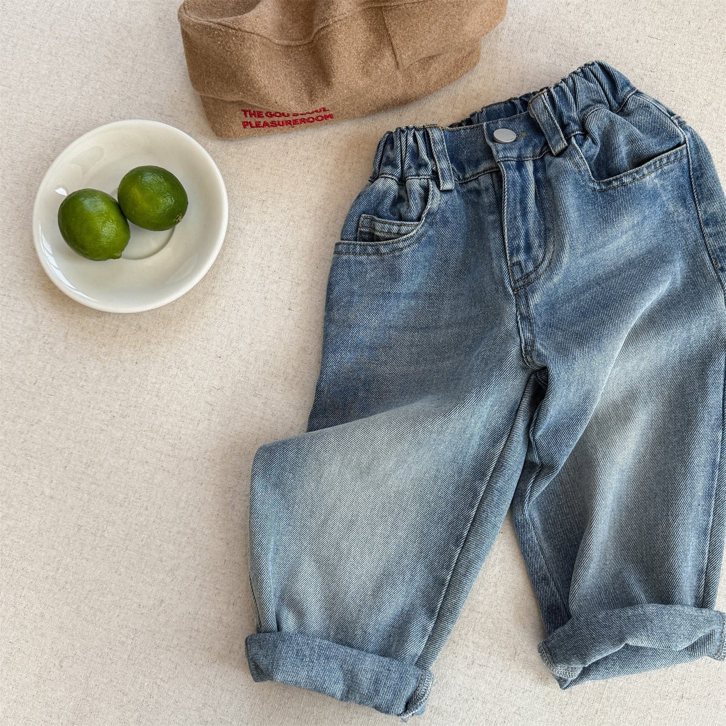 デニムパンツ Blue / 80cm シンプルベーシックボーイフレンドデニムパンツジーンズ【mh0010626】